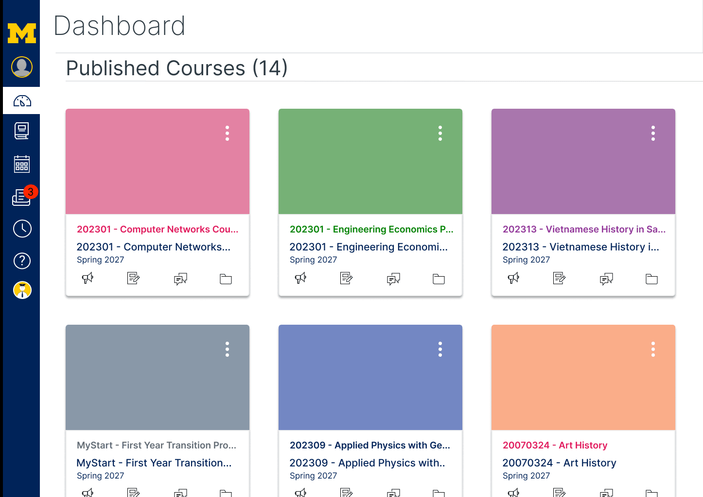 Canvas dashboard with the CoursePilot popup open